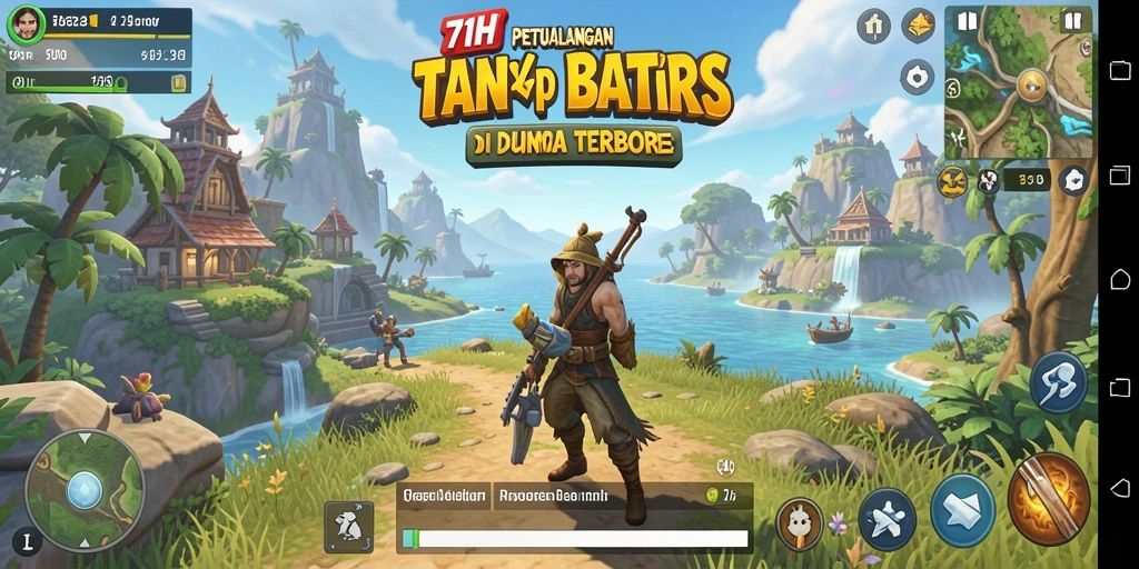 Screenshot gameplay 71H yang menunjukkan kebebasan eksplorasi dalam dunia terbuka.