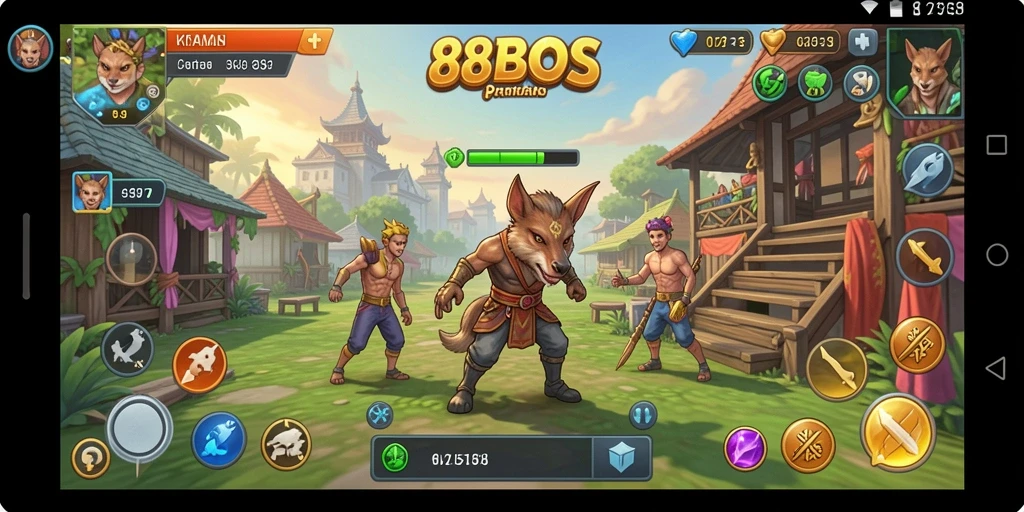 Tampilan gameplay strategis di 88BOS dengan perang yang mendebarkan
