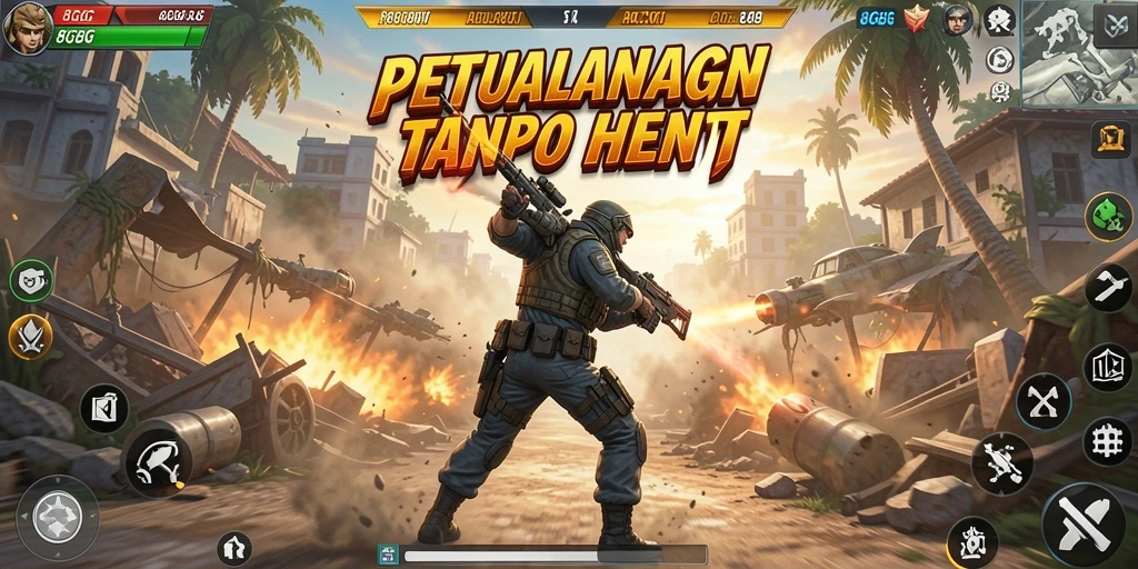 Tampilan gameplay seru dan mendebarkan dari 8G8G.