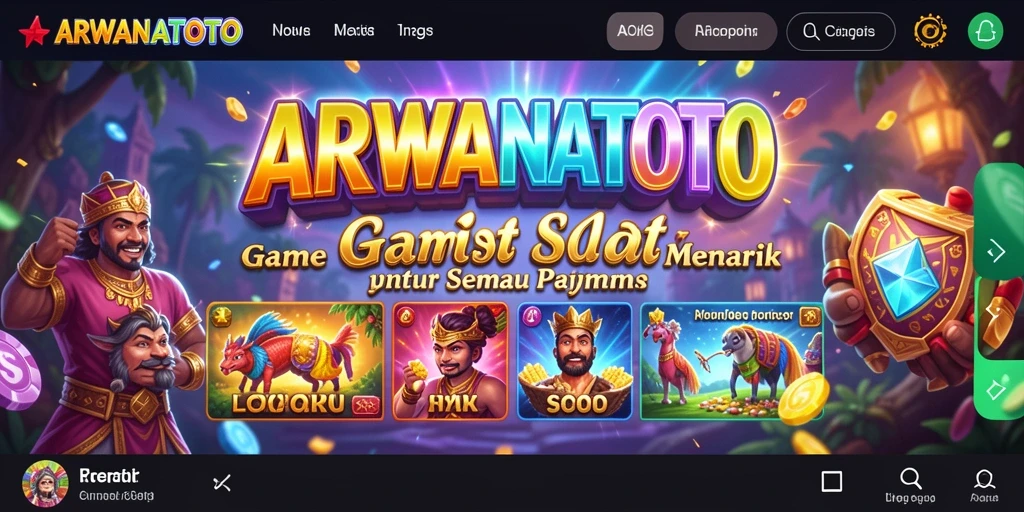 Gameplay <strong>ARWANATOTO</strong> yang penuh warna dan menyenangkan.