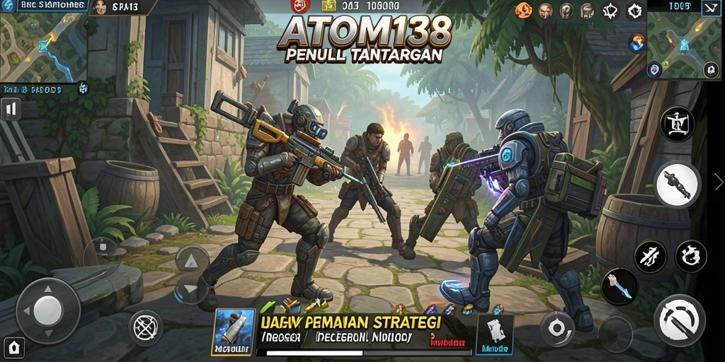 Tampilan gameplay menarik dari ATOM138 yang menantang strategi.