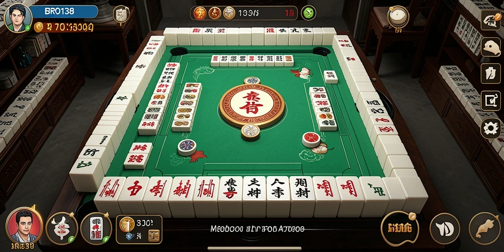 Tampilan menakjubkan dari gameplay Mahjong BRO138 yang seru.