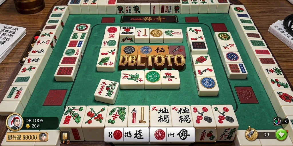 Tampilan menarik dari gameplay DBLTOTO yang penuh strategi Mahjong.