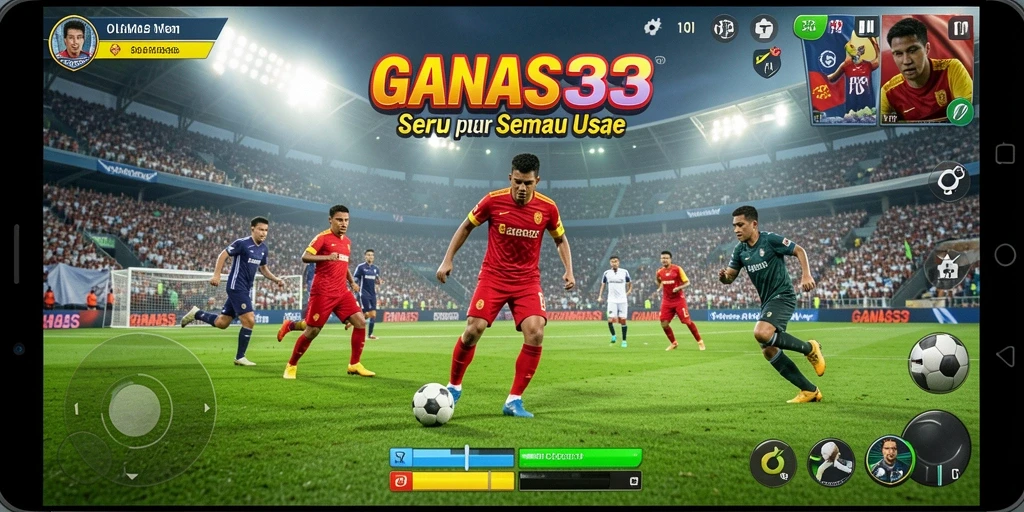 Screenshot utama GANAS33 menampilkan aksi seru dalam permainan olahraga.
