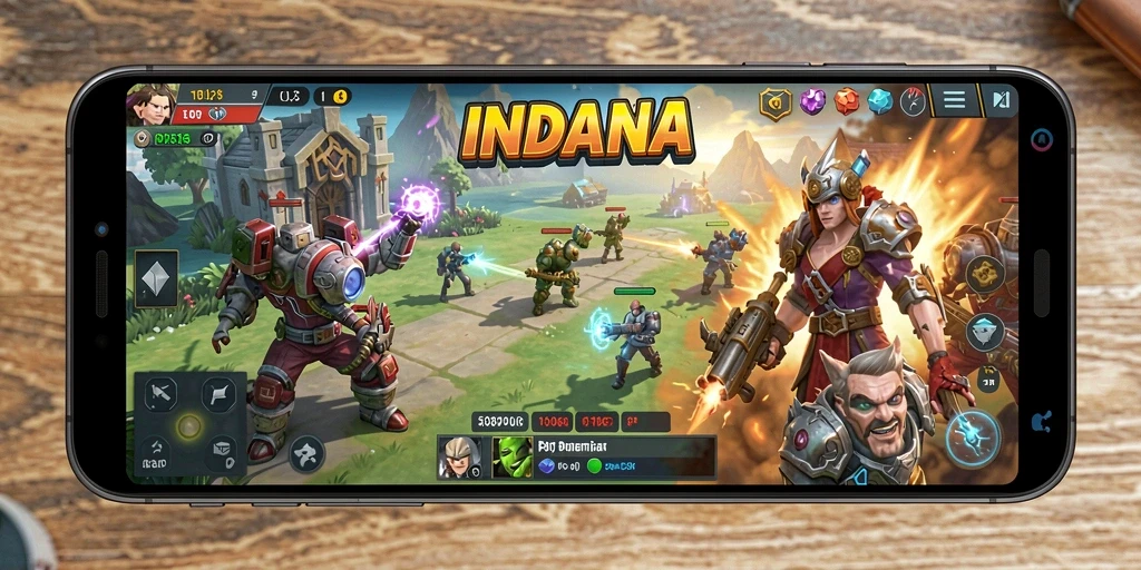 Tampilan gameplay INDAAA yang menarik dan strategis.