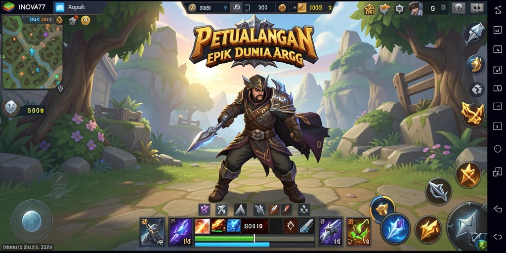 Tampilan gameplay ARPG epik di INOVA77 dengan pertarungan seru.