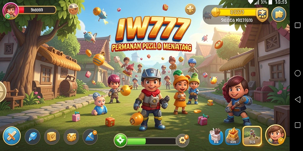 Tampilan gameplay IW777 dengan puzzle yang menantang dan grafis menarik.