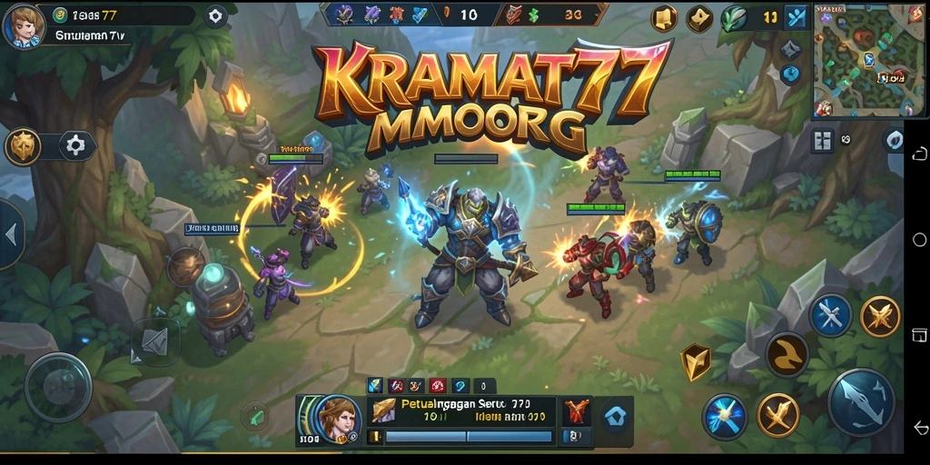 Screenshot gameplay KRAMAT77 menampilkan aksi pertempuran mendebarkan dalam dunia MMORPG.