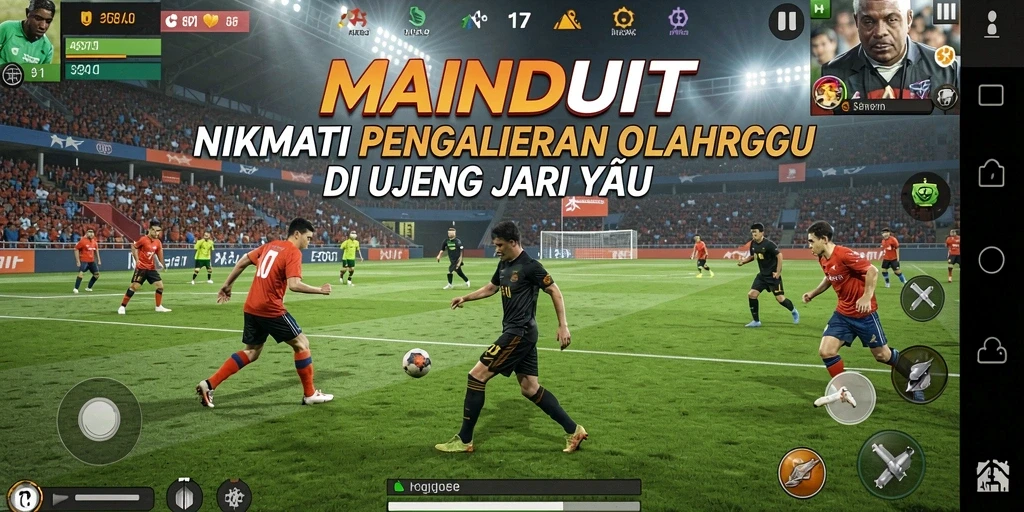 Tampilan gameplay seru MAINDUIT dengan berbagai olahraga.