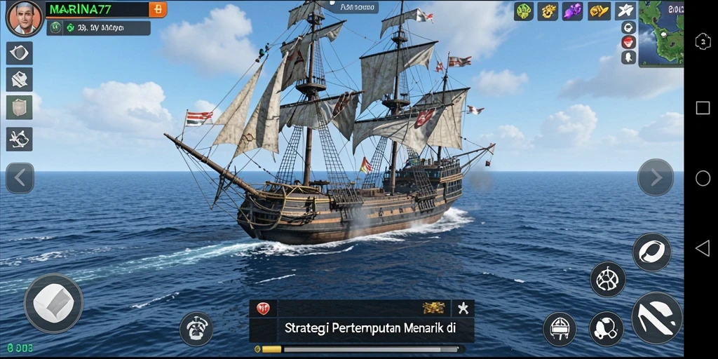 Tampilan gameplay seru dan strategis dalam MARINA77.