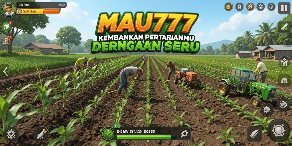 Tampilan screenshot gameplay <strong>MAU777</strong> yang menunjukkan proses bertani.