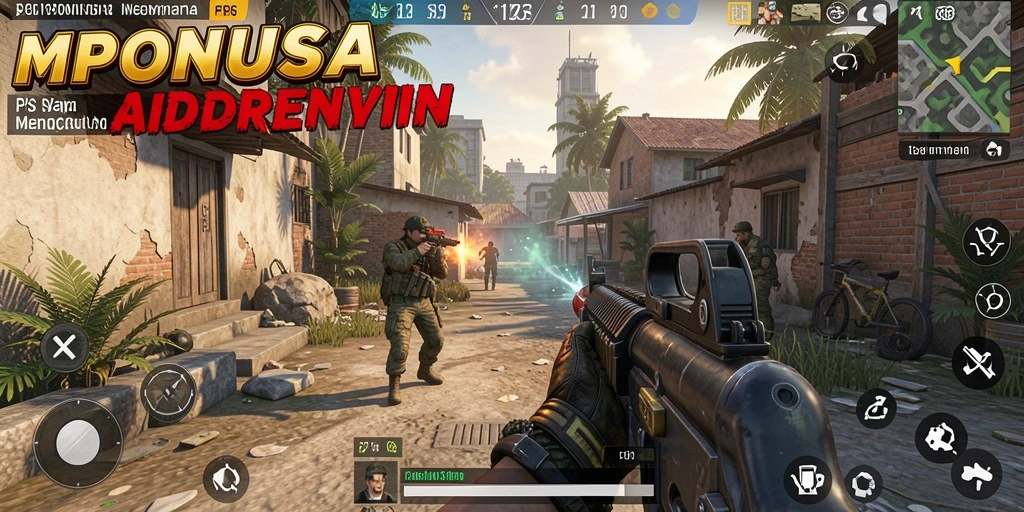 Tangkapan layar MPONUSA menampilkan pertempuran FPS yang mendebarkan.