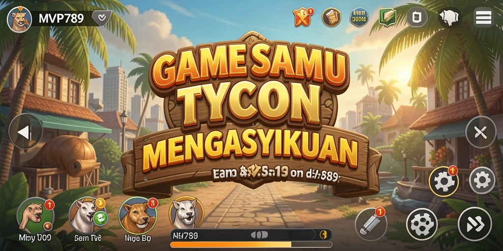 Tampilan gameplay seru dari MVP789 yang menantang pemain membangun bisnis.