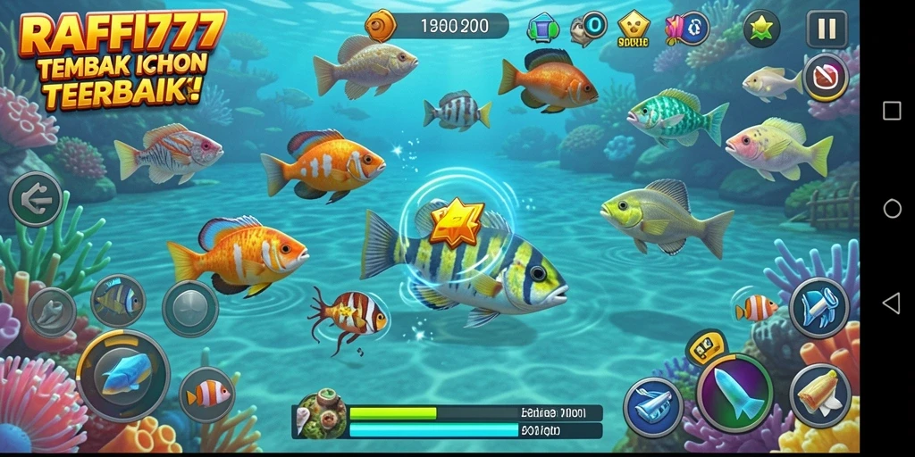 Tampilan menarik dari gameplay Tembak Ikan RAFFI777.
