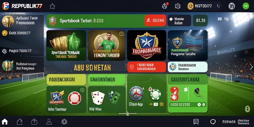 Tampilan gameplay menarik dalam aplikasi Sportsbook REPUBLIK77.