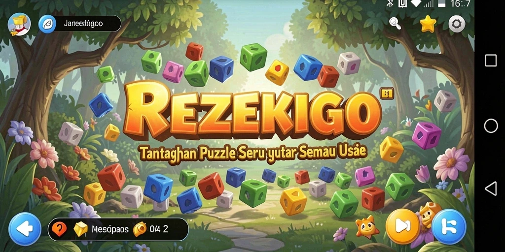 Tampilan gameplay seru dari REZEKIGO yang penuh teka-teki.