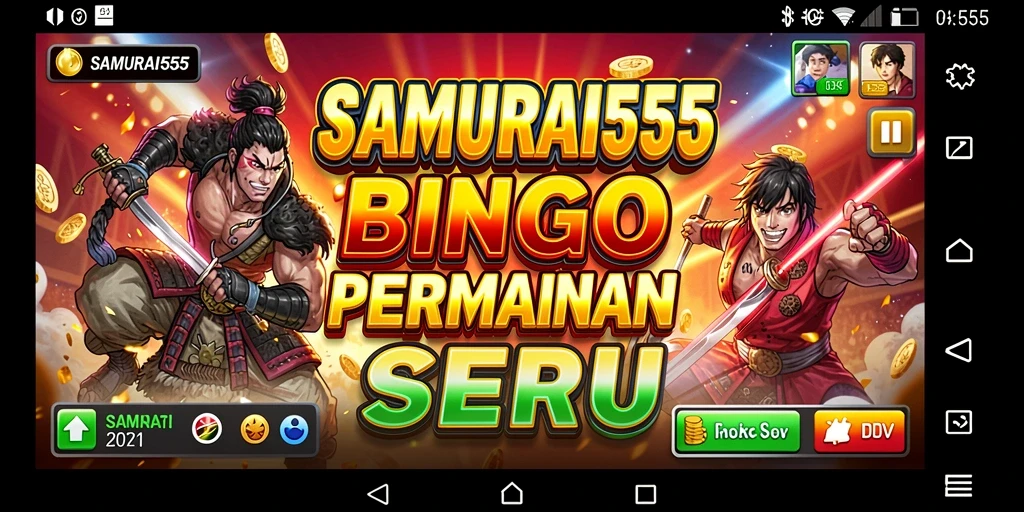 Antarmuka gameplay Bingo di SAMURAI555 yang memukau.