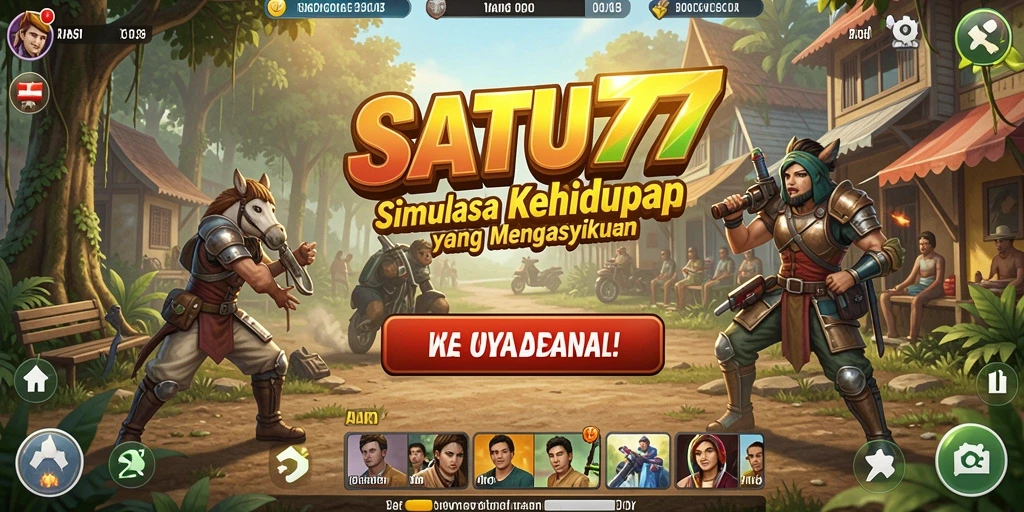 Tampilan gameplay SATU77 yang menarik dan interaktif.