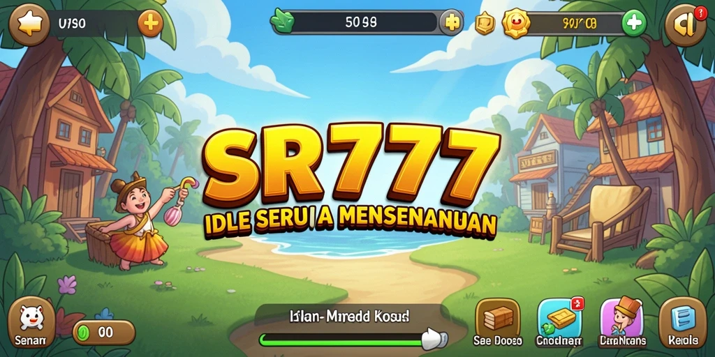 Screenshot gameplay SR777 menampilkan progres otomatis dalam game Idle.