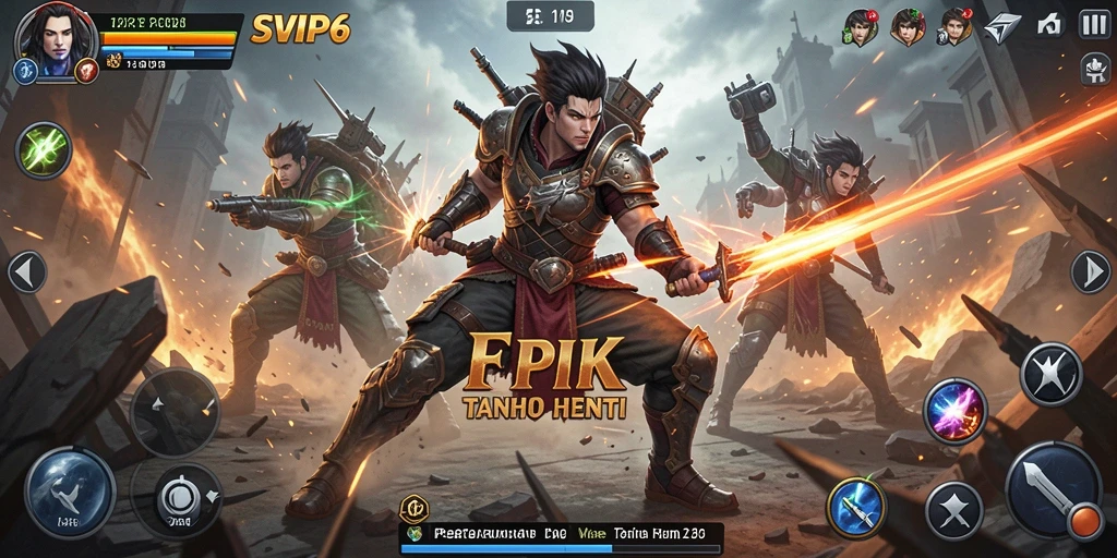 Tampilan gameplay SVIP6 yang penuh aksi dan adrenalin.