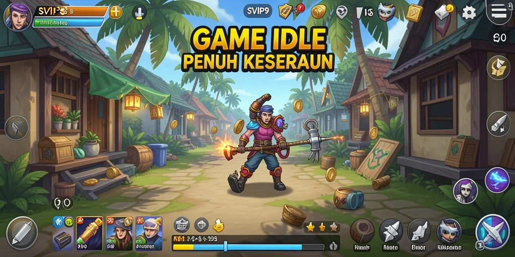 Screenshot gameplay menunjukkan karakter dan elemen menarik di SVIP9.