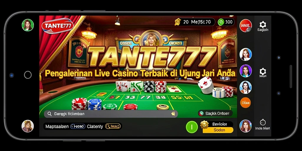 Tampilan interaktif dan gameplay Live Casino yang menarik di TANTE777.