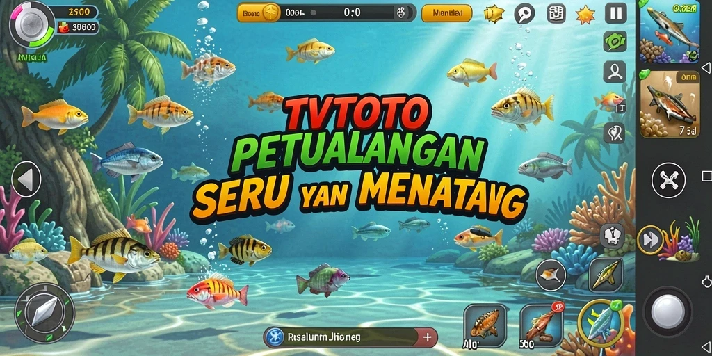 Gameplay seru dari TVTOTO saat memancing di lautan.