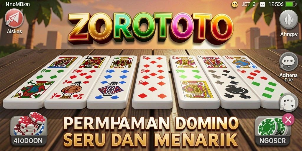 Tampilan menarik gameplay ZOROTOTO dalam permainan Domino.
